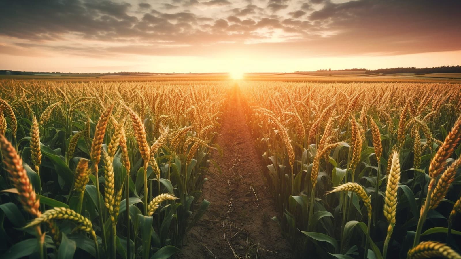 A field sown with wheat