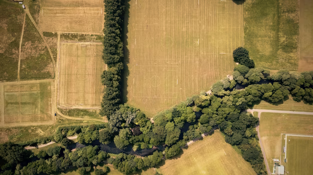 Land plot, top view